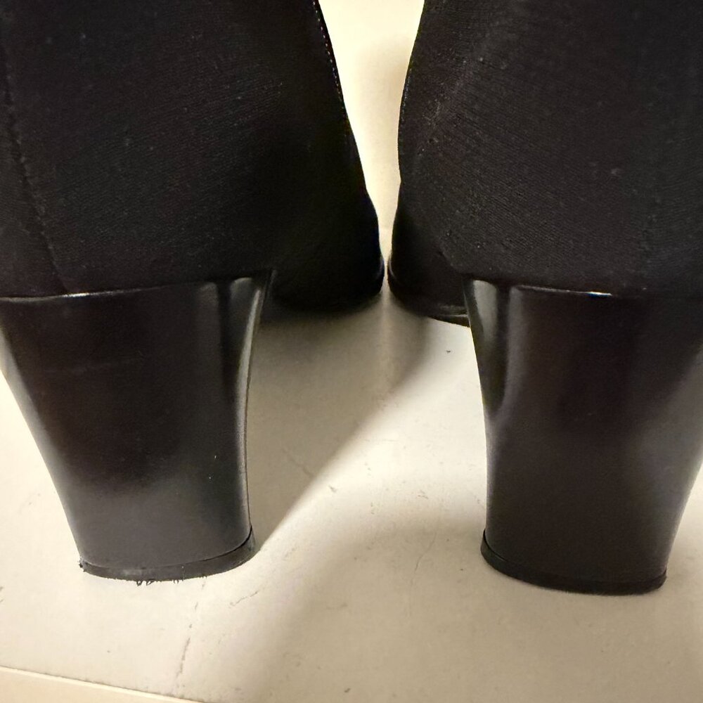 New Stuart Weitzman Black Nylon Booties 8.5 N - Picture 4 of 5
